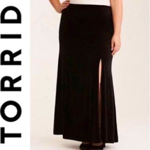 Torrid Velour Maxi Skirt with Slit